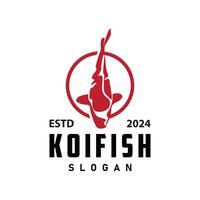 koi pesce logo disegno, ornamentale pesce vettore, acquario ornamento illustrazione marca Prodotto vettore