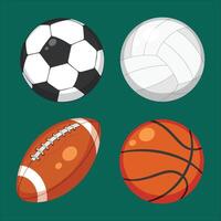 vettore illustrazione di diverso gli sport palle