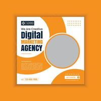 digitale marketing agenzia inviare striscione. creativo sociale media bandiera design modello. vettore
