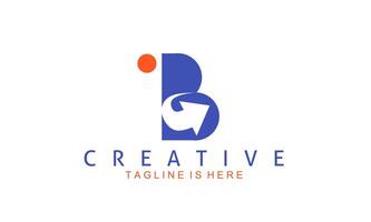 lettera B creativo logo. vettore