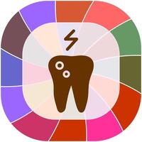 mal di denti e placca vettore icona