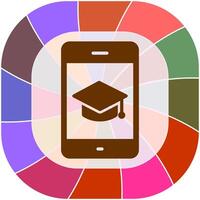 formazione scolastica App vettore icona