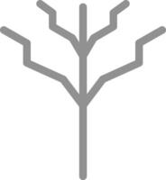 albero con no le foglie vettore icona