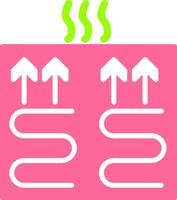 sottopavimento riscaldamento vettore icona