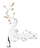 felice diwali sconto vendita banner, illustrazione vettoriale. vettore