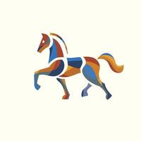 cavallo colorato stile geometrico vettore