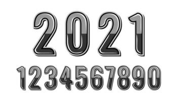 numeri che vengono manipolati in forme e colori e diverse varianti come materiali per abbellire il tuo design futuro vettore