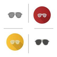 icona di occhiali da sole con persiana. design piatto, stili lineari e di colore. occhiali spogliati. tapparelle. illustrazioni vettoriali isolate