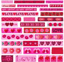 clipart di washi giorno di San Valentino vettore