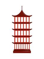 edificio pagoda asia vettore