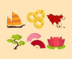 cultura e tradizione asiatica vettore