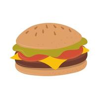 hamburger di fast food vettore