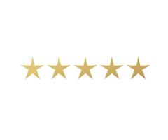 5 stelle icona illustrazione vettoriale eps10. recensione di valutazione icona piatta per app e siti Web, infografica - vettore