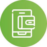 mobile portafoglio creativo icona design vettore
