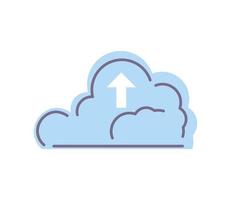 archiviazione su cloud dei dati vettore