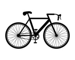 disegno della silhouette della bici vettore
