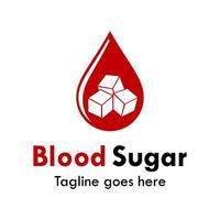 sangue zucchero design logo modello illustrazione vettore