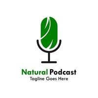 naturale Podcast logo modello illustrazione vettore