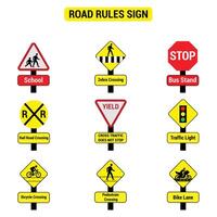 strada regole cartello modello illustrazione vettore