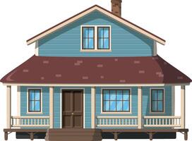 vettore illustrazione di un' tradizionale Stati Uniti d'America ranch nel cartone animato stile isolato su bianca sfondo. tradizionale case di il mondo serie
