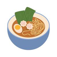shoyu ramen spaghetto giapponese cibo vettore