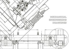 bandiera di vettore. disegno tecnico. fabbricazione di strumenti meccanici vettore