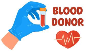 sangue donatore. donare sangue, Salute cura concetto. mano disegnato vettore illustrazioni.