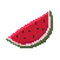 pixel arte frutta anguria isolato su bianca sfondo. vettore