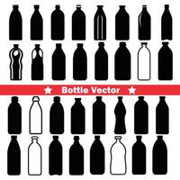 ai generato premio bottiglia silhouette impostato elevare il tuo il branding e confezione disegni vettore