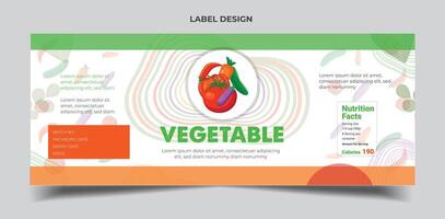 fresco verdura Prodotto confezione etichetta design modello vettore