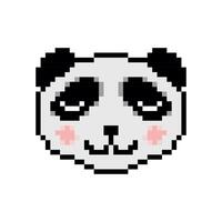 panda icona nel pixel arte stile vettore