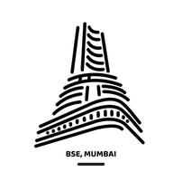 bse mumbai vettore illustrazione icona