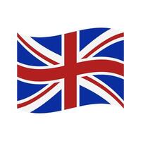 grande Gran Bretagna bandiera su bianca sfondo vettore
