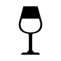 bicchiere di vino illustrato su sfondo bianco vettore