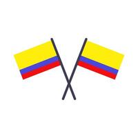 Colombia bandiera illustrato su un' bianca sfondo vettore