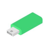 illustrato isometrico USB guidare vettore