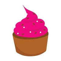 vettore rosa Cupcake illustrazione su bianca sfondo