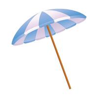 vettore spiaggia ombrello su bianca sfondo isolato