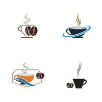 illustrazione vettoriale di progettazione del modello dell'icona del logo della caffetteria