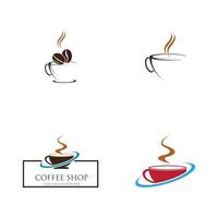 illustrazione vettoriale di progettazione del modello dell'icona del logo della caffetteria