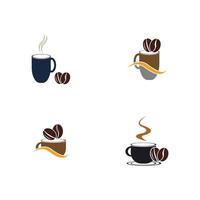 illustrazione vettoriale di progettazione del modello dell'icona del logo della caffetteria