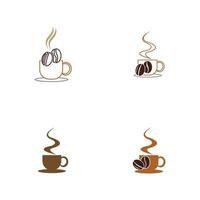 illustrazione vettoriale di progettazione del modello dell'icona del logo della caffetteria