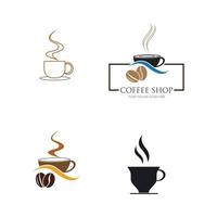 illustrazione vettoriale di progettazione del modello dell'icona del logo della caffetteria