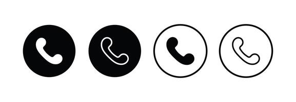 Telefono chiamata icona collezione. telefono simbolo. telefono chiamata simbolo piatto stile isolato su bianca sfondo. vettore
