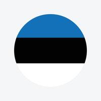 Estonia nazionale bandiera vettore illustrazione. Estonia il giro bandiera.