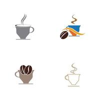 illustrazione vettoriale di progettazione del modello dell'icona del logo della caffetteria