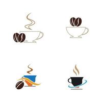 illustrazione vettoriale di progettazione del modello dell'icona del logo della caffetteria