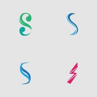 lettera s logo modello icona vettoriale design