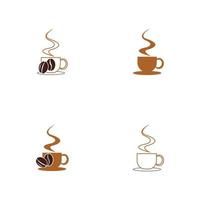 illustrazione vettoriale di progettazione del modello dell'icona del logo della caffetteria