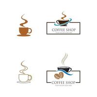 illustrazione vettoriale di progettazione del modello dell'icona del logo della caffetteria